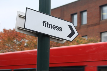 Fitness sign on the street