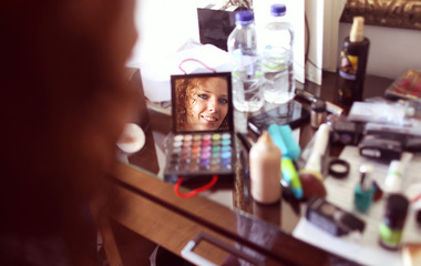 Young beautiful bride with make up