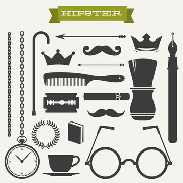 Hipster icon set