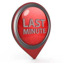 Last minute pointer icon on white background