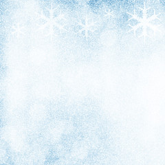 abstract  crystal background with white snowflakes