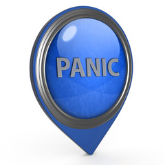 panic pointer icon on white background