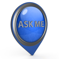 ask me pointer icon on white background