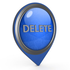 delete pointer icon on white background