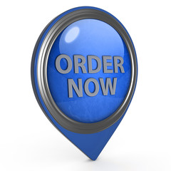 Order now pointer icon on white background