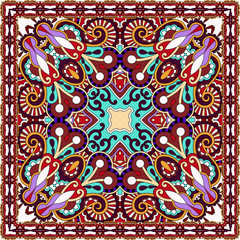 Traditional ornamental floral paisley violet colour bandanna