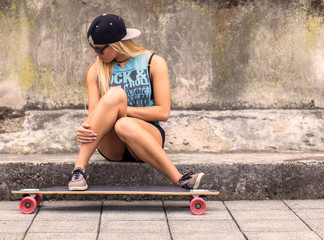 Skateboarder girl