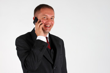 Fototapeta premium Business man talking on the phone