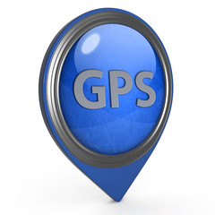 Gps pointer icon on white background