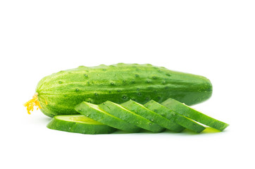 Cucumber isolated over white background