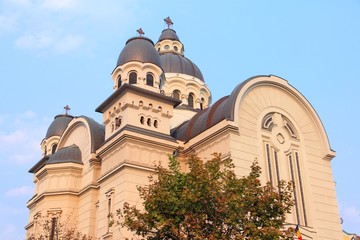Fototapeta na wymiar Targu Mures, Romania - Orthodox cathedral