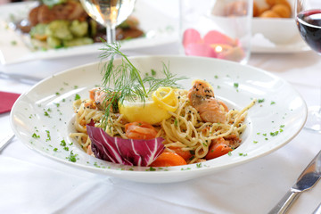 Pasta mit Lachs