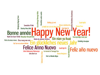 New Year Words cloud