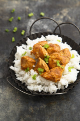 Tikka chicken with rice and herbs