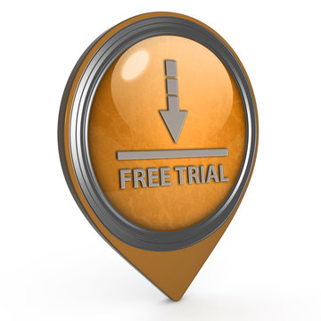 Free trial pointer icon on white background