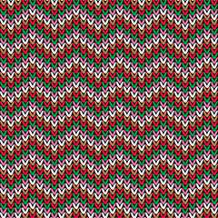Knitted pattern. Christmas theme, seamless illustration.