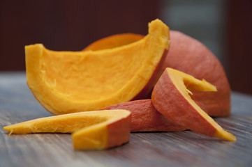 Pumpkin art in autumn time