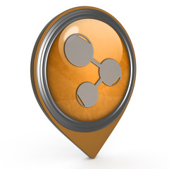 Database pointer icon on white background