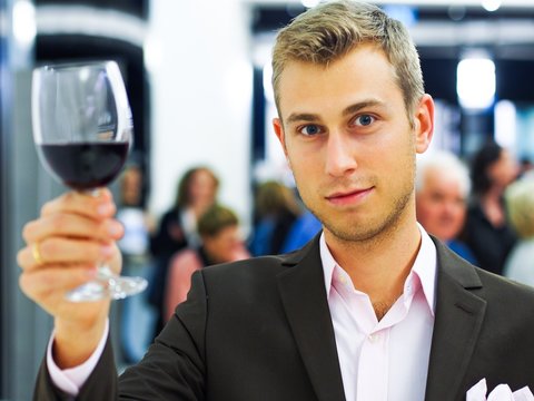 Handsome Man Giving A Toast