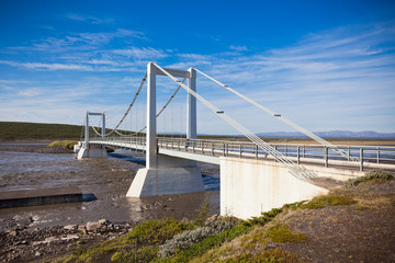 The bridge over Icelandic river Jokulsa a Fjollum