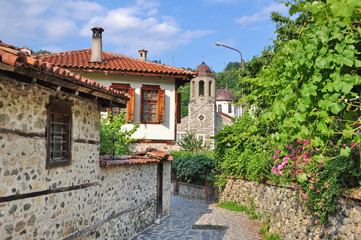 Fototapeta na wymiar Houses of the late 19th century Bulgaria