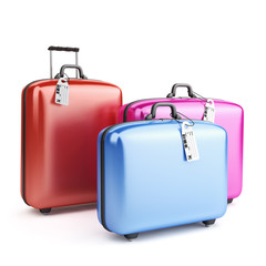 Suitcases isolated