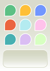 colorful set of trade shopping label blanks