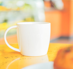 Coffee cup in coffee shop