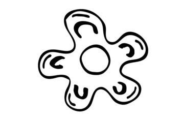 einzelne Blumensilhouette...