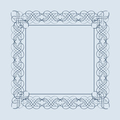 Vintage frame. Decor elements.