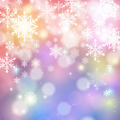 winter background with snowflakes - 72678306