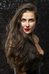 Fototapeta premium Beauty portrait of young attractive woman