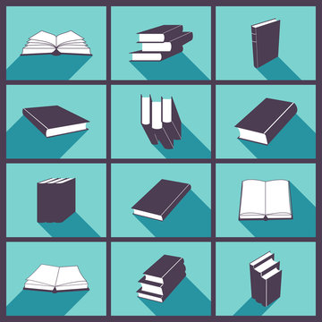 Set of book icons