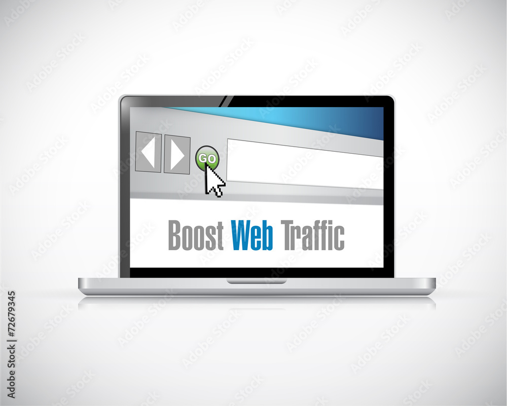 Fototapete boost web traffic computer browser