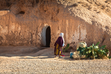 Residential caves of troglodyte in Matmata, Tunisia, Africa