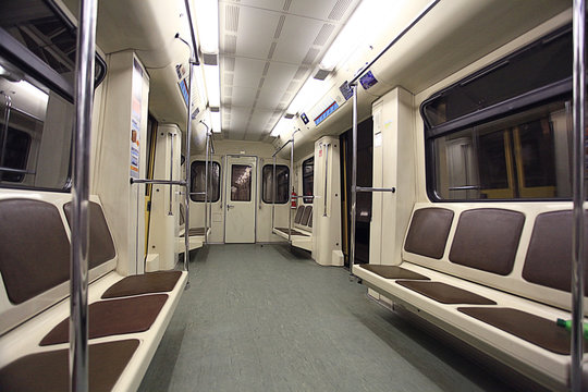 Train Inside The Empty Car