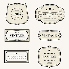 Vector set of vintage retro style labels