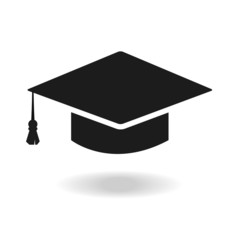 Graduation Cap icon - obrazy, fototapety, plakaty