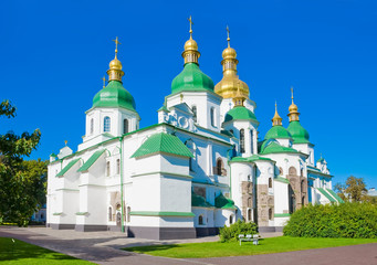 Fototapeta na wymiar Saint Sophia Cathedral in Kiev in the spring