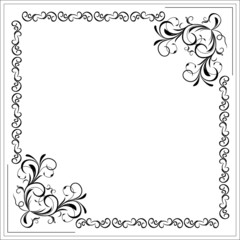 Blank floral frame border