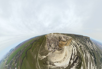 Mountain scenery flying cloudy