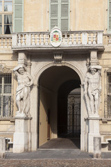 Fototapeta na wymiar Castiglioni palace, Sordello square, Mantova, Lombardy, Italy