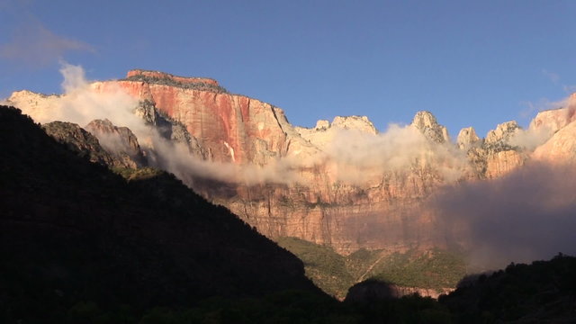 Sunrise at Towers of the Virgin Zion N.P.