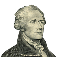President Alexander Hamilton portrait (Clipping path)