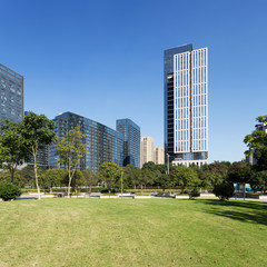 Fototapeta na wymiar modern cityscape and office building