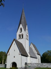 Fototapeta na wymiar The Garda church on Gotland in Sweden