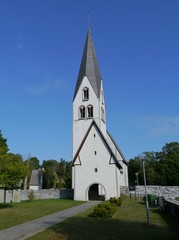 Fototapeta na wymiar The Garda church on Gotland in Sweden