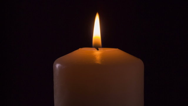 burning candle in the dark, 1080 RAW footage