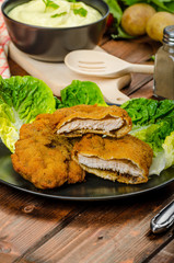 Wiener Schnitzel with mashed potato