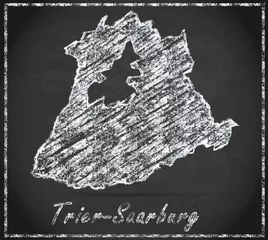 Foto auf Leinwand Karte von Trier-Saarburg © Artalis-Kartographie